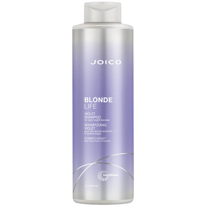 Joico Blonde Life Violet Shampoo | For Cool & Bright Blonde Hair | Neutralize Brassy Tones | Banish Yellow Tones | Boost Shine | Sulfate Free | With Monoi & Tamanu Oil