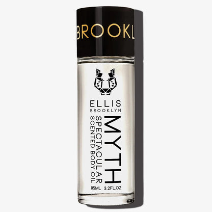 Ellis Brooklyn MYTH Scented Body Oil for Women with Bergamot, Jasmine & White Cedarwood, Vegan, Cruelty-Free, Sustainable Ingredients – 95ml/3.2 fl oz