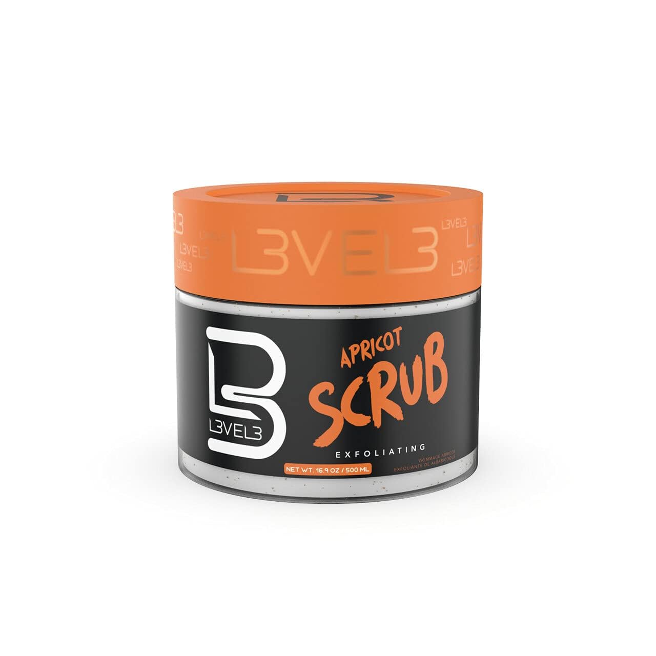 L3 - Level 3 Apricot Facial Scrub - Great for All Skin Types - Reduces Acne - Gentle and Effective Exfoliation - Reduces Clogged Pores