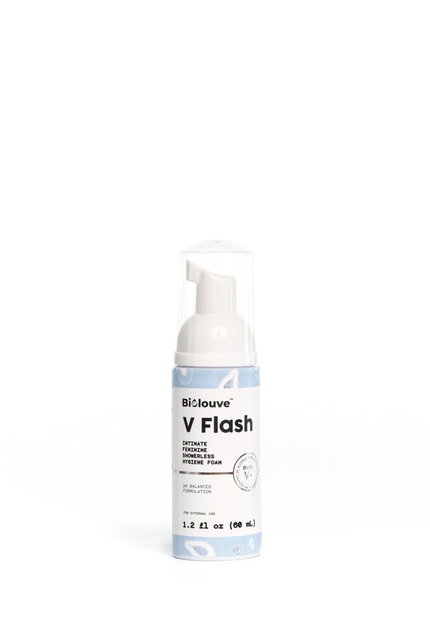 V Flash Showerless Feminine Intimate Wash, pH Balanced, Hydrating, and Non-irritating (1.2oz)