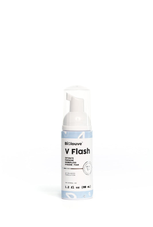 V Flash Showerless Feminine Intimate Wash, pH Balanced, Hydrating, and Non-irritating (1.2oz)