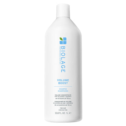 Biolage Volume Boost Shampoo - Long-Lasting Volume, Gently Cleanses, Adds Lightweight Shine To Fine Hair, Soy Protein & Polymers, Vegan, Paraben-Free