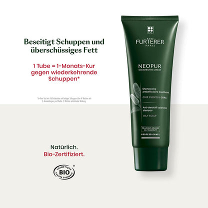 Rene Furterer NEOPUR Scalp Balancing Shampoo - For Dry Scalps Prone to Loose Dandruff - With Wild Ginger & Celery Seed - Dermatologist Tested - 5 fl. oz.