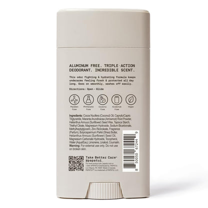 PAPATUI by Dwayne Johnson Aluminum-Free Deodorant for Men | Odor Protection, Moisture Absorption, Skin Nourishing Formula | Lush Coconut | 2.6oz