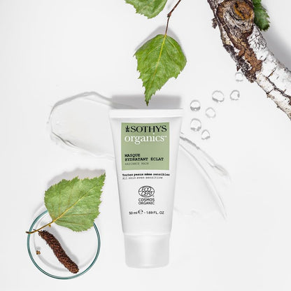 SOTHYS Organics Radiance Mask | Hydrating Organic Face Mask with Birch Sap for Sensitive, Oily & Dry Skin | Vegan, Moisturizer Boost