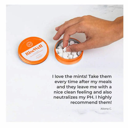 RiseWell a-HA Mint - Xylitol Mints for Dry Mouth - Hydroxyapatite Sugar Free Breath Mints - Promotes Remineralization, On-The-Go Oral Fresh Breath Mint, 30 Count