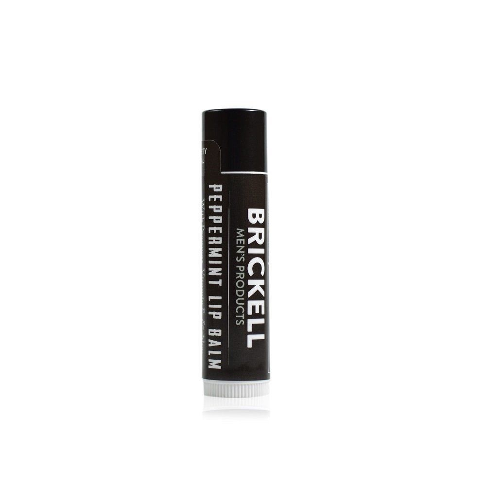 Brickell Men's No Shine Lip Balm for Men, Natural and Organic Matte Finish Chapstick to Moisturize and Protect With SPF 15, .15 Ounce, Scented