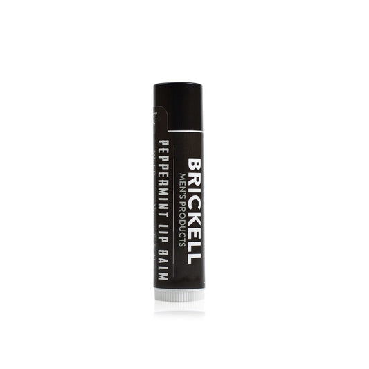 Brickell Men's No Shine Lip Balm for Men, Natural and Organic Matte Finish Chapstick to Moisturize and Protect With SPF 15, .15 Ounce, Scented