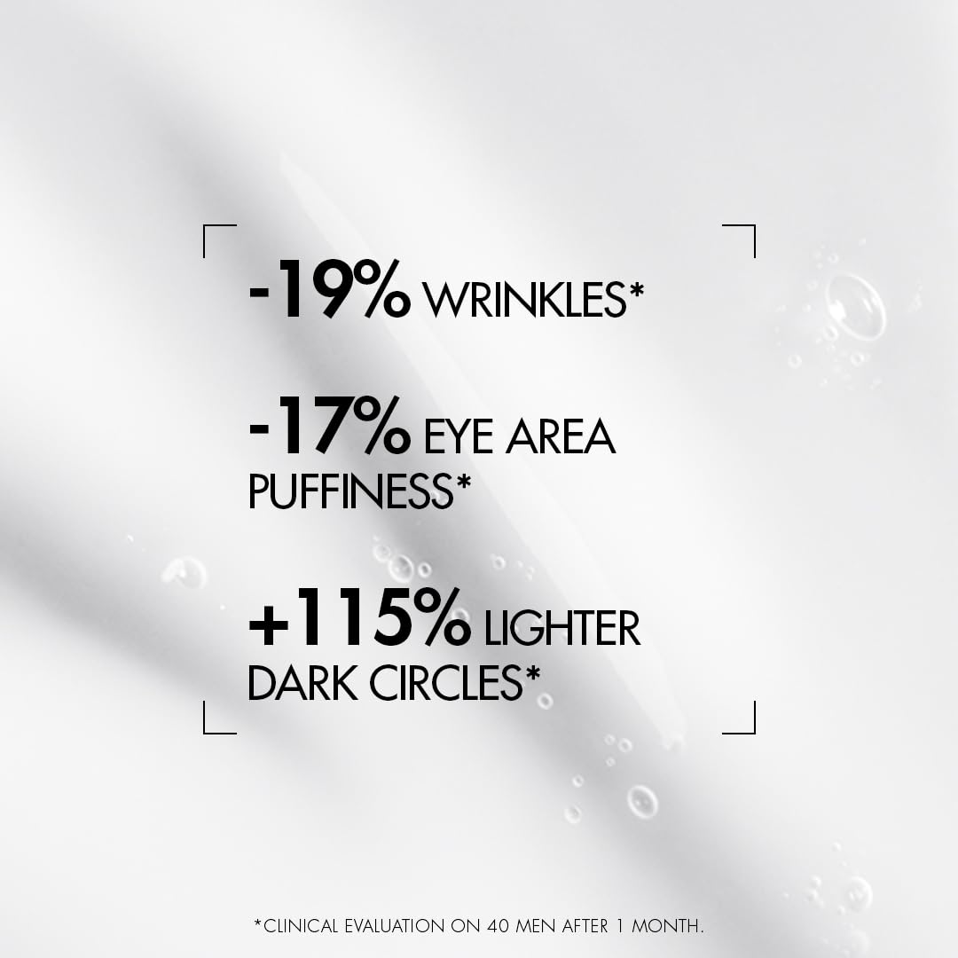 Biotherm Homme Force Supreme Eye Serum for Men, Helps Fight Wrinkles, Dark Circles and Puffy Eyes, Enriched with Blue Algae & Pro-Xylane, Resurfaces and Firms the Skin Around the Eye Area 0.5 Fl. Oz.