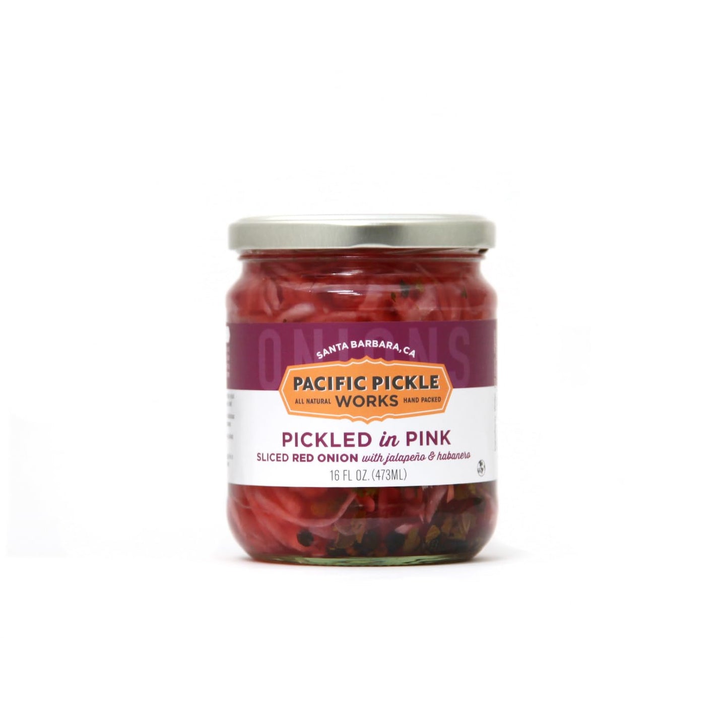 Pacific Pickle Works, Pickled in Pink - Pickled Sliced Red Onions, 16 Fl Oz (Pack of 2)