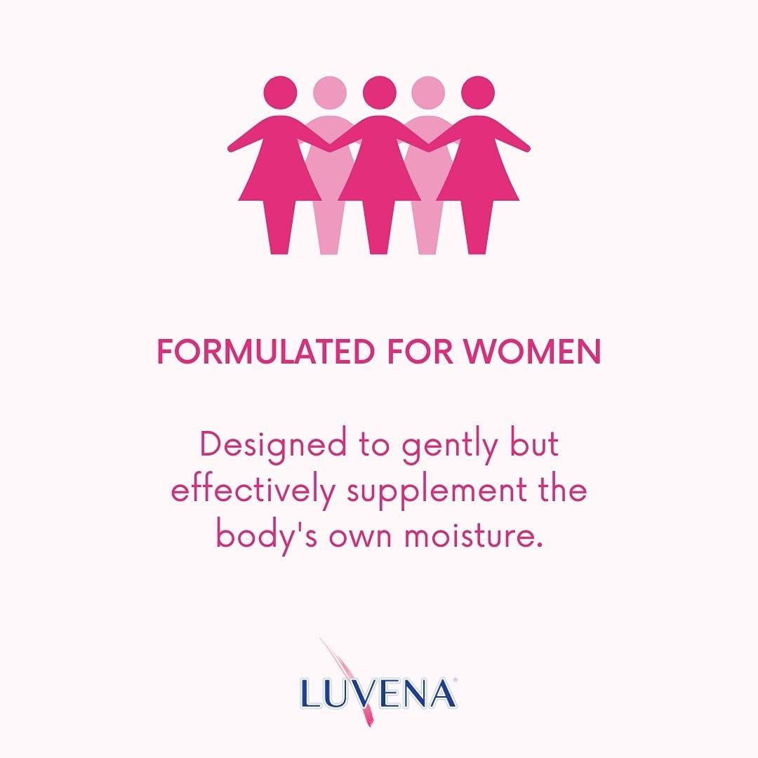 Luvena Lubricant for Women, Relieves Feminine Dryness, Intimate Skin Care & Menopause Support, Moisturizing Lubrication Gel, Non Staining, pH Balanced, Water Based, Paraben & Glycerin Free (2 Pack)