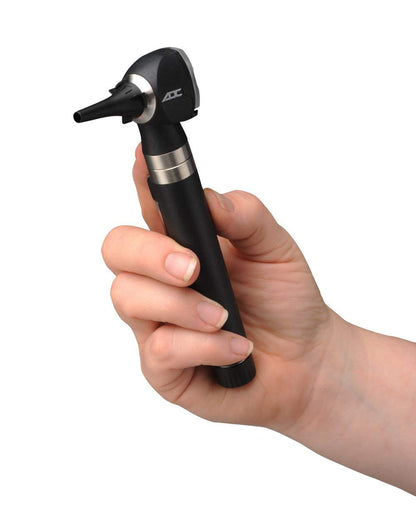 ADC Otoscope, Pocket Size, LED Lamp, 2.5V, Soft Case, Diagnostix 5111NLS, Black