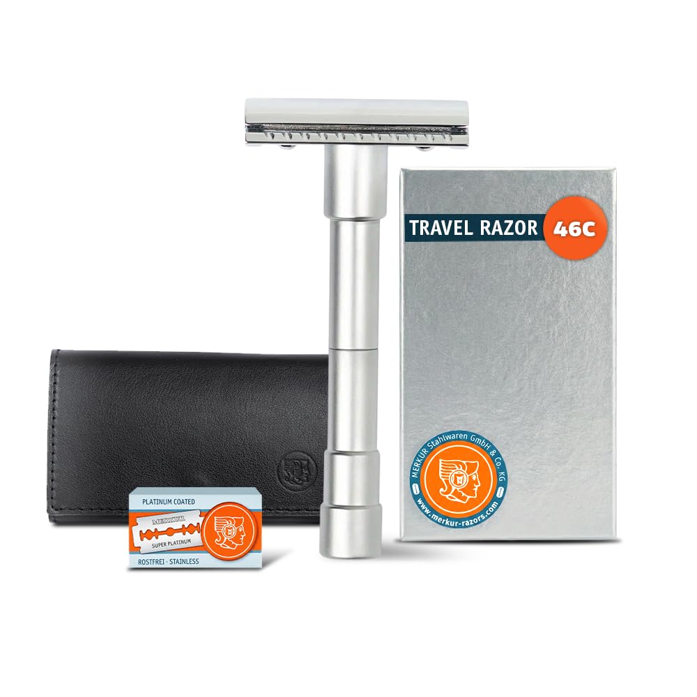 Merkur Double Edge Travel Razor with Blades