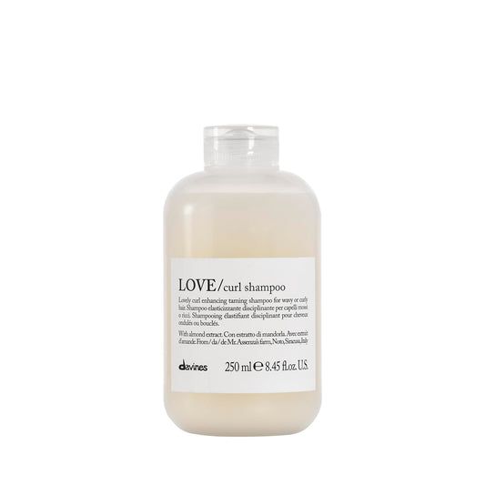 Davines LOVE Curl Shampoo, Enhancing Volume Taming Gentle Formula for Wavy and Curly Hair - Softens, Hydrates, and Boosts Curl Elasticity Without Compromising Texture with Almond Extract, 8.45 Fl Oz