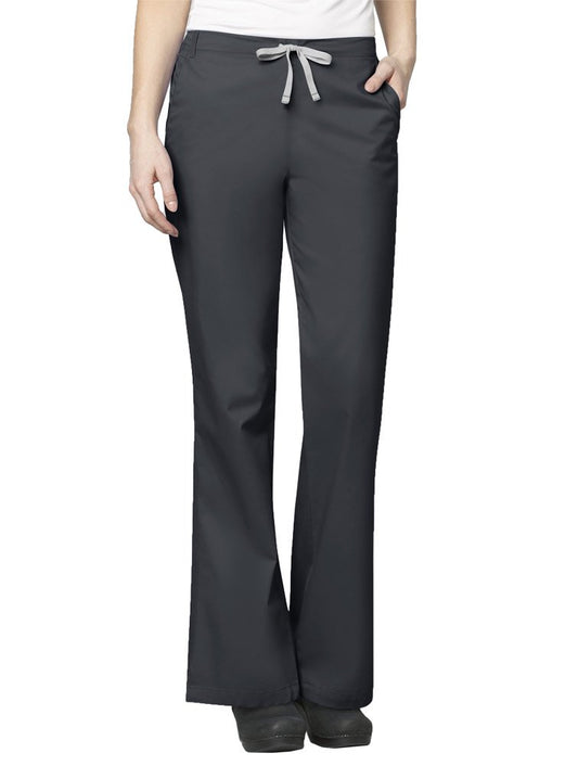 WonderWink Women's Wonderwork Flare Leg Scrub Pant, Pewter, X-Small/Petite