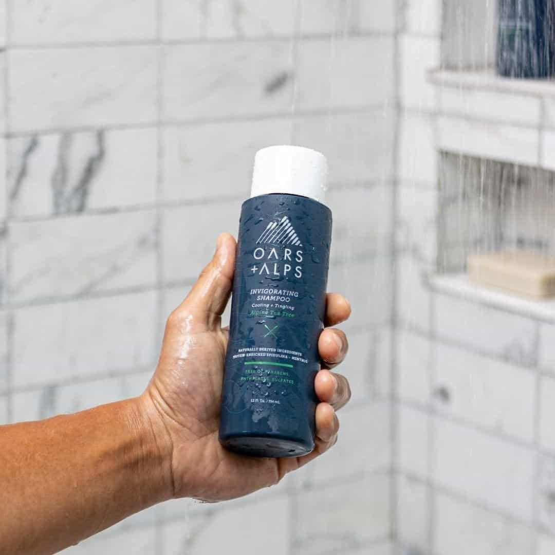 Oars + Alps Men's Sulfate Free Shampoo, Infused with Witch Hazel & Tea Tree Oil, Cleanses & Refreshes, Alpine Tea Tree Scent, 1 Pack, 13.5 Fl Oz