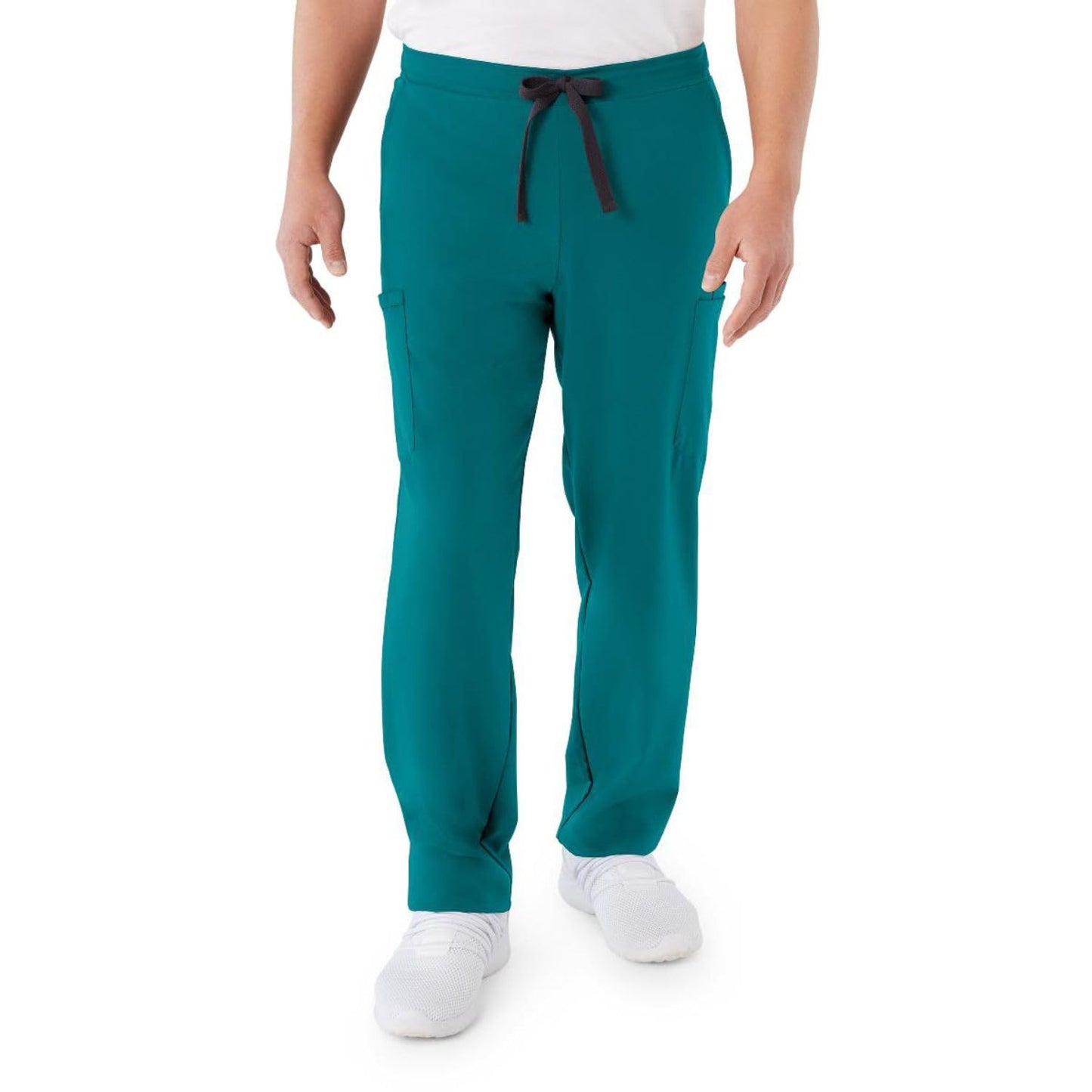 ave. Unisex Clinton Straight Leg Six Pocket Cargo Scrub Pant in Teal Blue, L