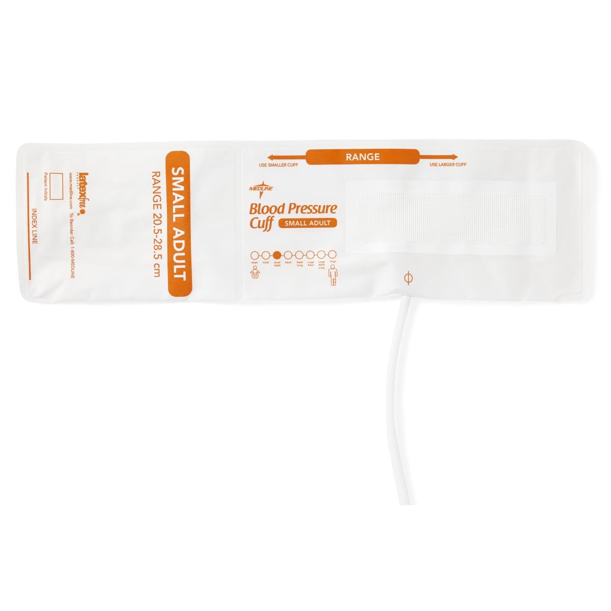 Disposable 1-Tube BP Cuff with Bayonet Connector, Small Adult,1,Each,MDS9912HPH
