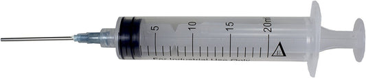 Duda Energy SyringeBox020 Industrial Syringes with 15G x 1-1/2" Blunt Tip Fill Needle and Plastic Cover, 20 mL (Pack of 50)