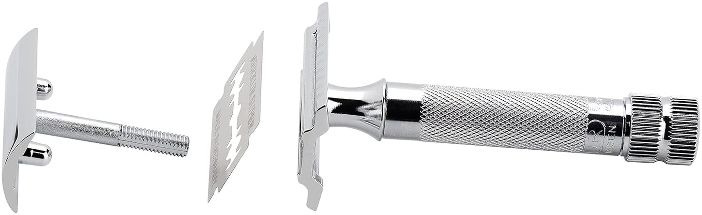 Merkur Mk34c Double Edge Razor with Heavy Duty Short Handle