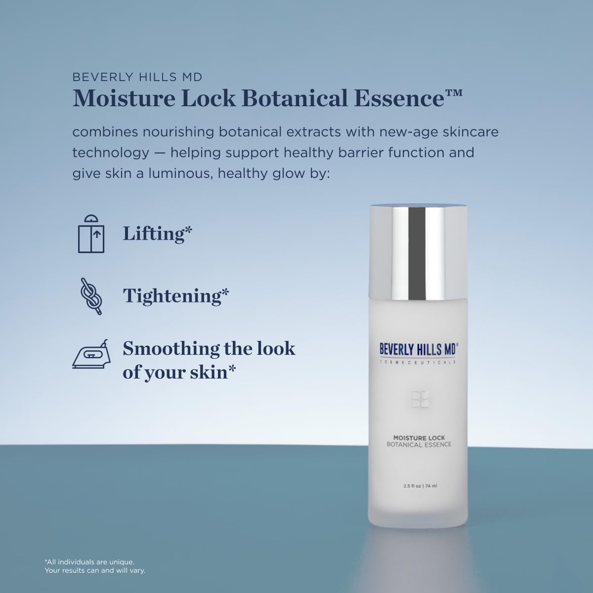 Beverly Hills MD Moisture Lock Botanical Essence- Moisture & Collagen Supporting Serum for Skin Barrier - Visibly Combat Transepidermal Water Loss TEWL & Sagging Skin w/Tsubaki Oil, Hemp Seed Oil
