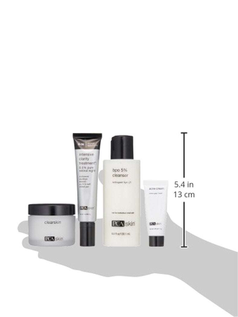 PCA SKIN The Acne Control Skin Care Set (Kit Includes BPO Facial Cleanser, Niacinamide Face Cream, Salicylic Acid Acne Gel, Retinol Treatment)