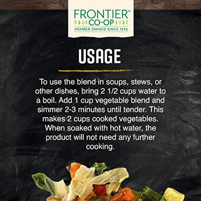 Frontier Co-op Hearty Vegetable Herb Blend for Stew, 1lb, Kosher - Mixed Dried Vegetables For Soup, Stir Fry, Ramen with Onion, Carrots, Peas, Corn, Potatoes and Parsley