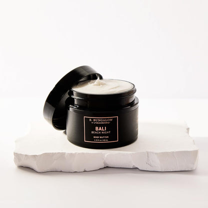 The Beachwaver Co. B. Bungalow Bali Beach Night Body Butter | Full Size (8 Oz) | Cloudberry Seed Oil, Vegan Squalane and Hyaluronic Acid | Sandalwood, Hawaiian Coconut & Tahitian Vanilla