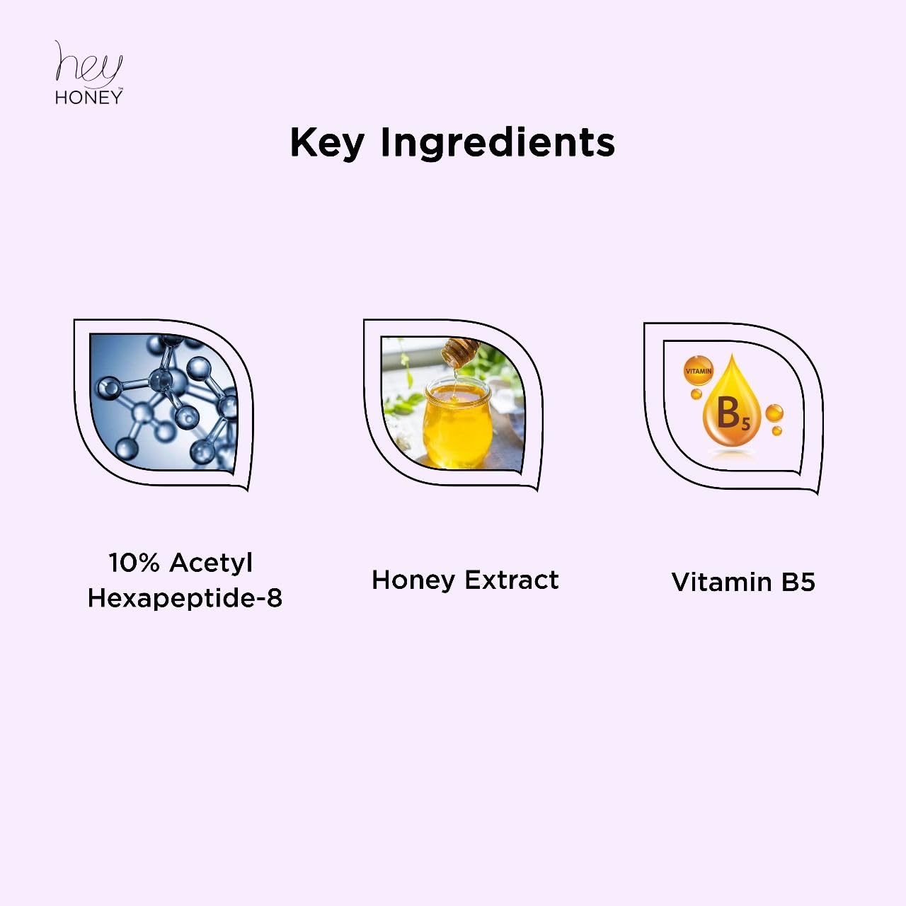Hey Honey Wrinkle-Smoothing Multi-Peptide Serum | 10% Acetyl Hexapeptide-8 + Honey Extract & Vitamin B5, Visibly Reduce Fine Lines & Expression Wrinkles | 0.67 fl oz (20 mL)