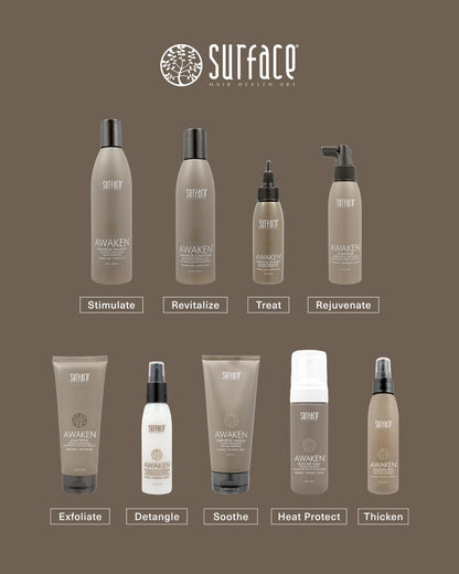 SURFACE Hair Awaken Thickening Blow Dry Foam, Protect, Strengthen Fine & Fragile Hair, 5 Fl. Oz.