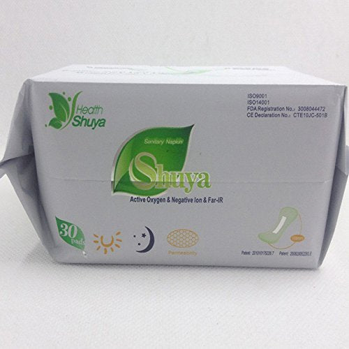 SHUYA Natural Cotton Panty Liners for Women Without Wings, Negative ion Pads, Chlorine Free, Herbal Scented, Length 155mm-120Count(Pack of 4)