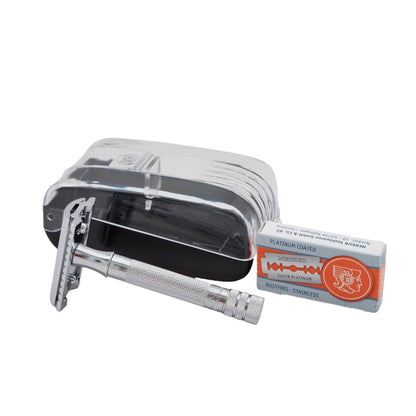 MERKUR 33C Short Handle Double Edge Safety Razor Set with 10 Blades In A Box