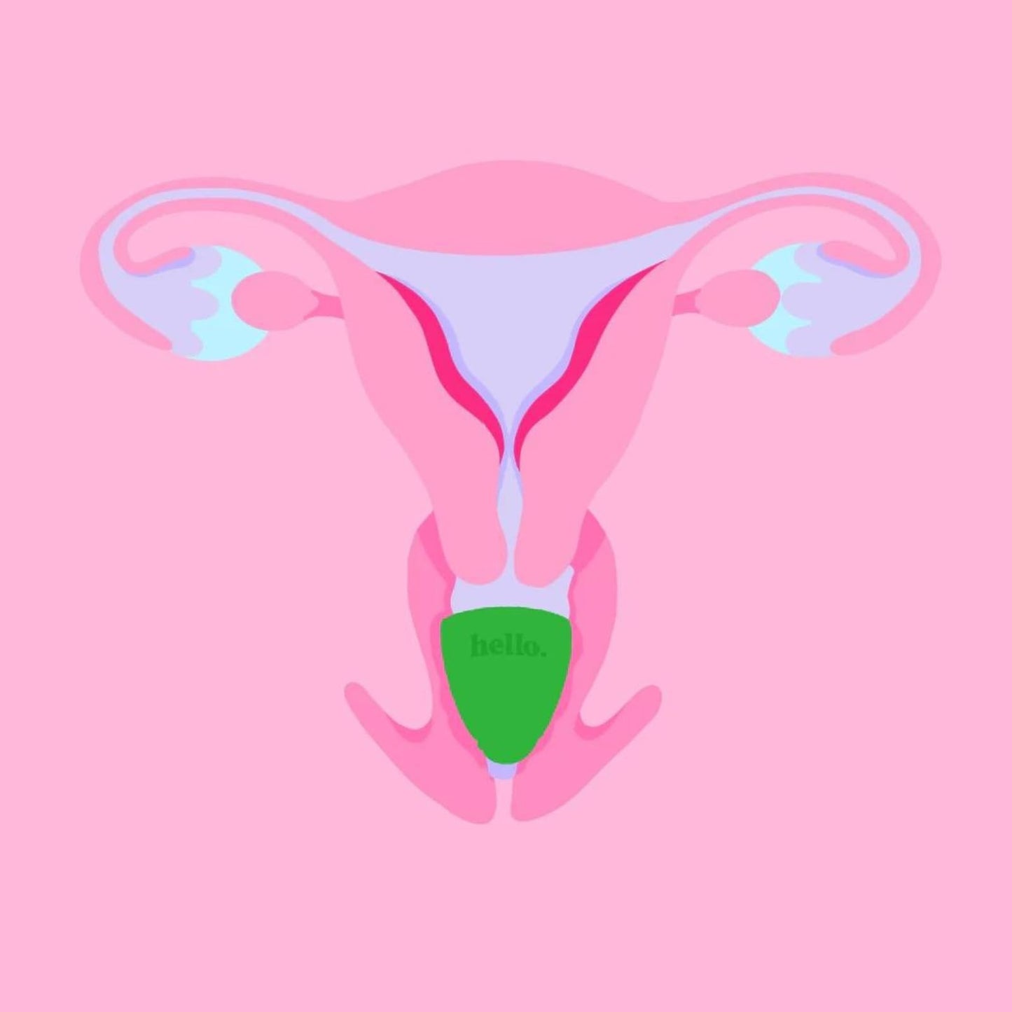 Hello Period Cup Low Cervix Menstrual Cup | Award Winning Reusable Soft Flexible Alternative to Pads & Tampons | Sustainable Feminine Hygiene | Leak Proof | Holds 21ml | 41mm Diameter, 43mm L (Medium)