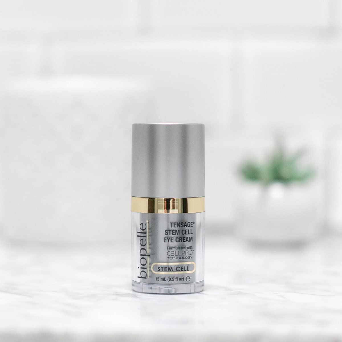 Biopelle Tensage Stem Cell Eye Cream, Under-Eye Cream for Dark Circles, Puffiness, and Bags with CellPro Technology, Caffeine, Retinol, and Peptides, 0.5 Oz
