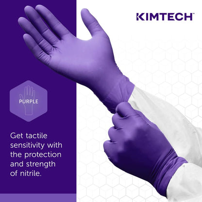 Kimtech™ Purple Nitrile™ Exam Gloves (55084), 5.9 Mil, Ambidextrous, 9.5”, X-Large, 90 Nitrile Gloves/Box