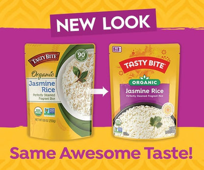 Tasty Bite Jasmine Rice, Microwaveable Cooked Rice, 8.8 Ounce (Pack of 12)