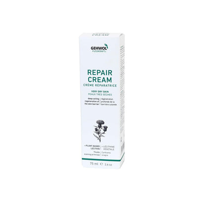 GEHWOL Repair Cream – Intensive Care for Very Dry, Damaged Skin, Deep Skin Barrier Repair, 2.6 oz / 75 ml