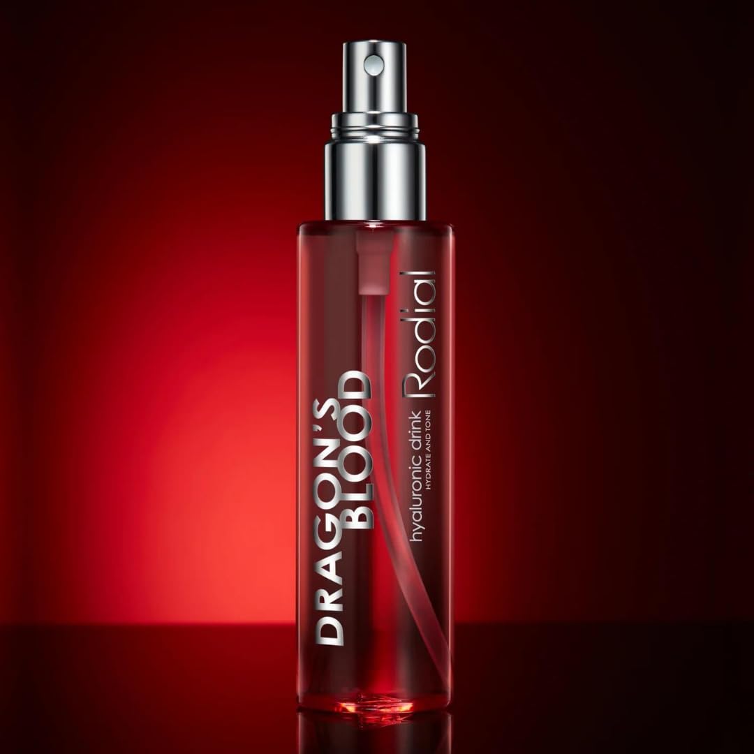 Rodial Dragon's Blood Hyaluronic Drink 3.4 fl.oz - Re-energize and Refresh - Hydrating Makeup Primer, Dewy Setting Spray, Tonic and Serum in One
