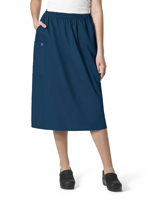 WonderWink womens Wonderwork Plus Pull-on Cargo Scrub Skirt