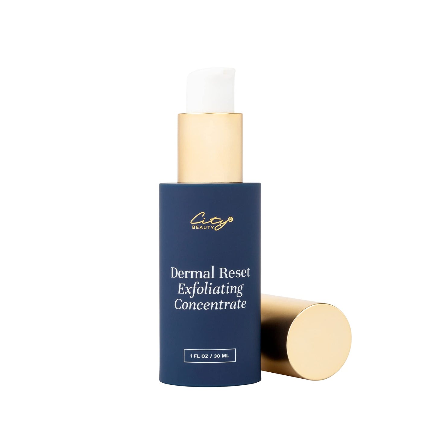 City Beauty Dermal Reset Exfoliating Concentrate - AHA Lactic Acid Daily Facial Exfoliant - Solution For Wrinkles, Texture, Discoloration, & Pores - Anti-Aging Cruelty-Free Skin Care