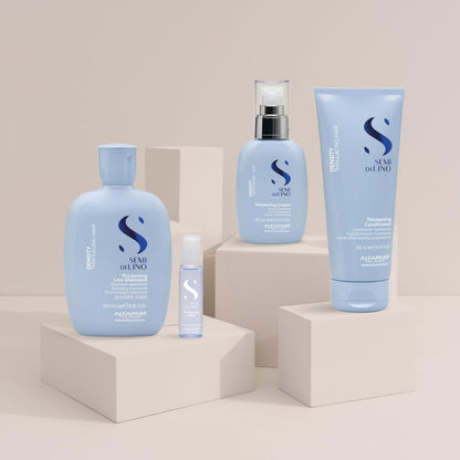 ALFAPARF MILANO Semi di Lino Density Thickening Shampoo - Peptides & Amido Acids - Fine & Thin Hair - Sulfate Free - Adds Body & Volume for Revitalized, Youthful & Thicker Hair