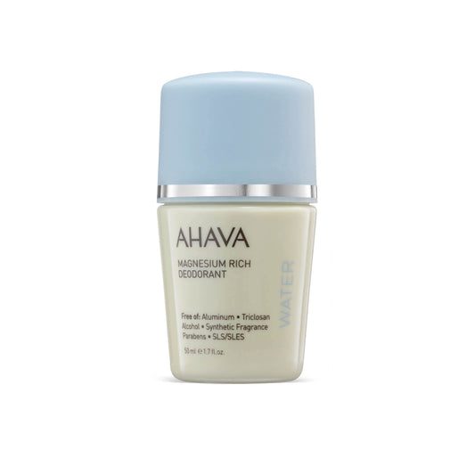 AHAVA Dead Sea Water Magnesium Rich Deodorant - Reduces Sweat & Odors, Maintains Underarms Dry, Suitable for Sensitive Skin, Enriched with Exclusive Osmoter, Bergamot Fruit & Olive Plant, 1.7 Fl.Oz