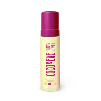 Coco & Eve Sunny Honey Bali Bronzing Self Tanner Mousse - (Dark) All Natural Sunless Tanning Mousse | Instant Self Tanning with Bronzer and Skin Moisturizer (6.7 fl oz)