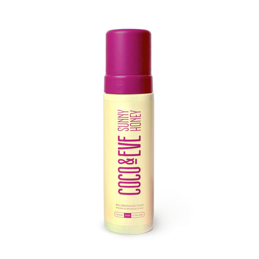 Coco & Eve Sunny Honey Bali Bronzing Self Tanner Mousse - (Dark) All Natural Sunless Tanning Mousse | Instant Self Tanning with Bronzer and Skin Moisturizer (6.7 fl oz)