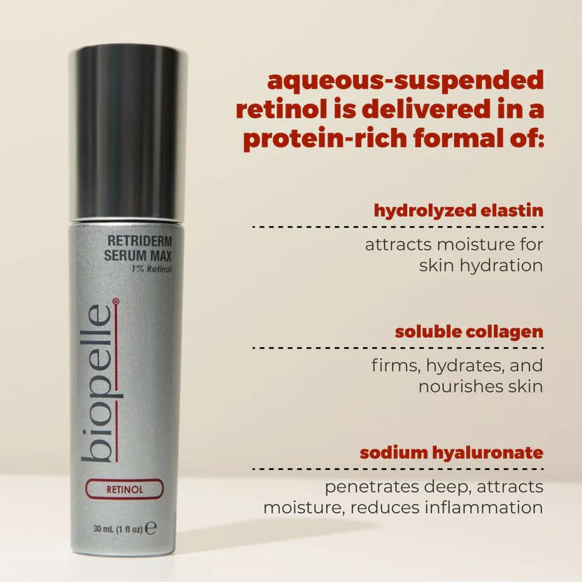 Biopelle Retriderm Serum, Retinol Face Serum, 1 Oz