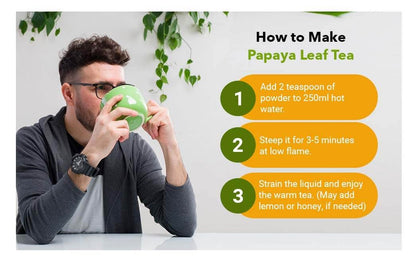 Papaya Leaves Powder 454g (1lb / 16 oz) | Carica Papaya | Papaya Leaf Powder Benefits Hair and Skin| Non GMO (1 Pound(16 Oz)) - Green Nectar