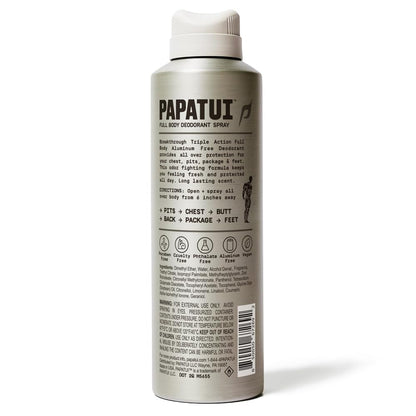 PAPATUI by Dwayne Johnson Full Body Deodorant Spray for Men | Aluminum-Free Odor Protection, Moisture Absorption, Long Lasting Scent | Cedar Sport | 5oz