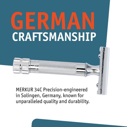 MERKUR MERKUR Short Handle Safety Razor with 10 blades