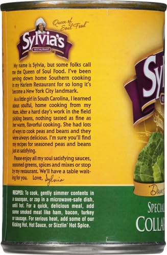 Sylvia's Specially-Seasoned Collard Greens, 14.5 Ounce Cans (Pack of 12)