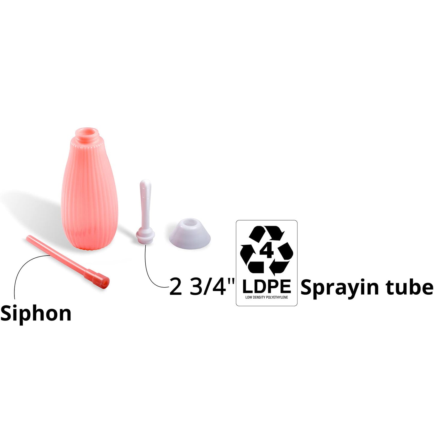 Natural Vaginal Cleansing System, BPA & PVC Free, Compatible with DMSO / MMS, Pink